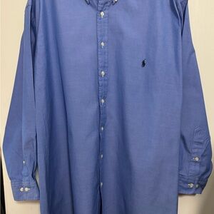 Polo by Ralph Lauren Classic Oxford Button-D Shirt - Blue Big and Tall 20-34/35